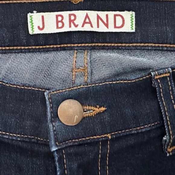 J BRAND Super Skinny Jeans Denim Dark Rinse Low Rise Pockets Zipper Sz 28 - Picture 7 of 10